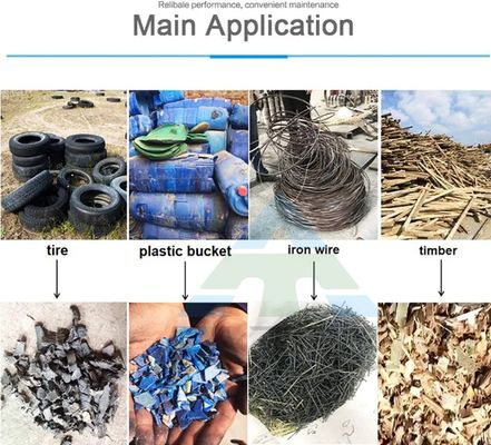 Rifiuti di cavolo pneumatici di scarto di metallo di plastica di doppio albero tritare macchina per rifiuti elettronici