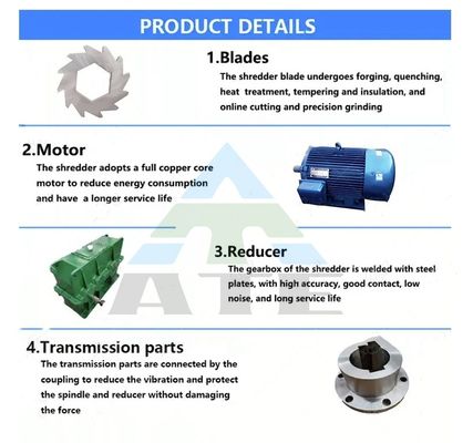 Commercio di macchine di triturazione di pneumatici Tire Shredder Mobile Scrap Car Used Tire Recycling Equipment