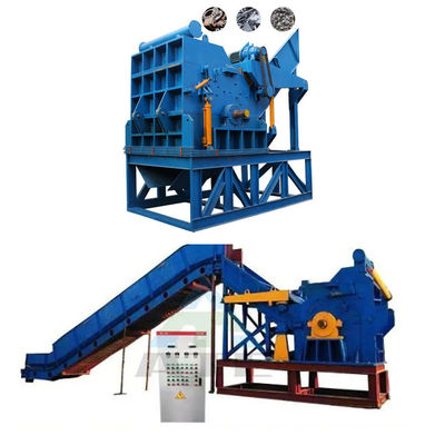 Crusher a doppio albero per la triturazione di pneumatici pesanti in ambiente industriale
