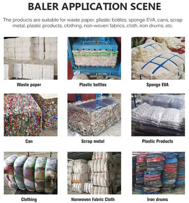 Negozi di alimenti e bevande Tipo di imballaggio a nastro Balleria orizzontale per rifiuti di plastica e cartone