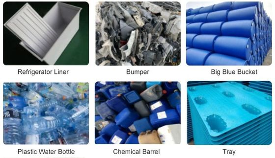 Macchine per il riciclaggio di plastica di tipo PP/PE Prezzi Macchine per la frantumazione di rottami di bottiglie di plastica