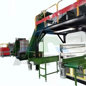 Linea di triturazione di alluminio fuso a doppio albero Macchina di frantumazione di rottami di metallo a 2200 kg di peso