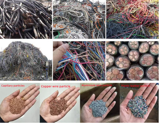 300-500 kg/h Macchina di separazione per la triturazione di rottami di fili per impianti di riciclo di cavi elettrici