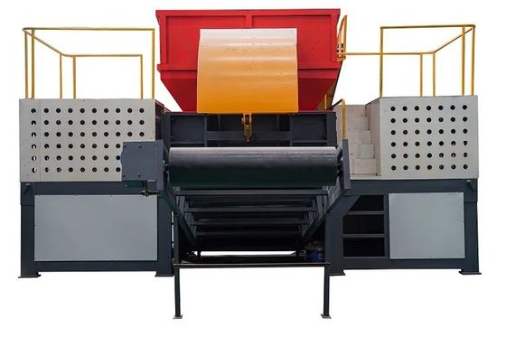 ALLOY Material Double Shaft Shredder per scatole di pneumatici completamente automatiche e riciclaggio dei metalli