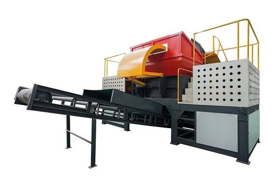 ALLOY Material Double Shaft Shredder per scatole di pneumatici completamente automatiche e riciclaggio dei metalli