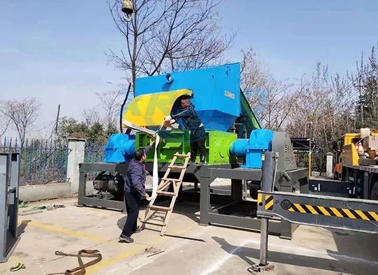 Trituratore a doppio albero per rottami di rifiuti ferro alluminio metallo plastica multifunzionale
