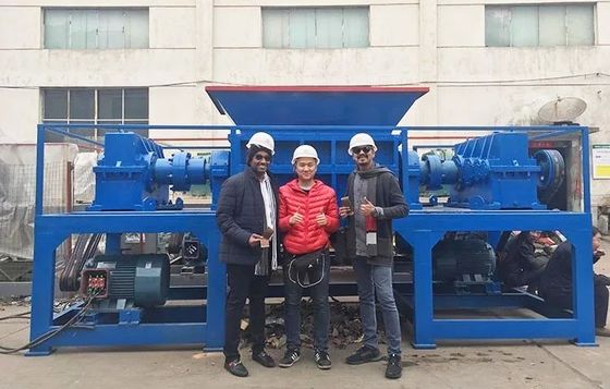 Trituratore a doppio albero per rottami di rifiuti ferro alluminio metallo plastica multifunzionale