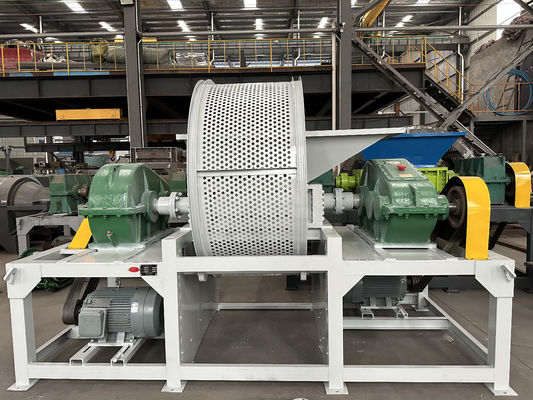 Trituratore di pneumatici a tamburo di plastica a caldo a doppio albero Tritratore di pneumatici a doppio albero per pneumatici di auto a scarto