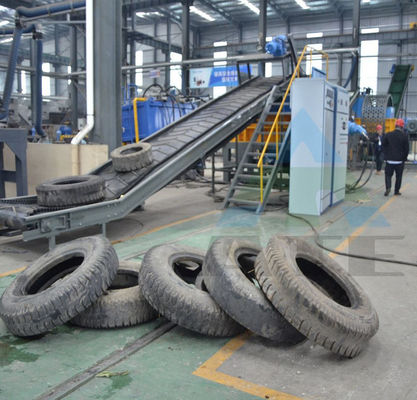 Equipaggiamento di riciclaggio di pneumatici per autocarri ad alta produttività personalizzabile con frantumatore di pneumatici in gomma