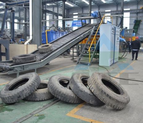 Industria del riciclaggio della gomma Macchina di riciclaggio automatico di pneumatici ad alta produzione per la polvere di gomma