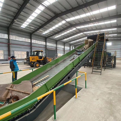 200-2200mm Dimensione di ingresso Doppia trave di legno di cartone di plastica con trasportatore