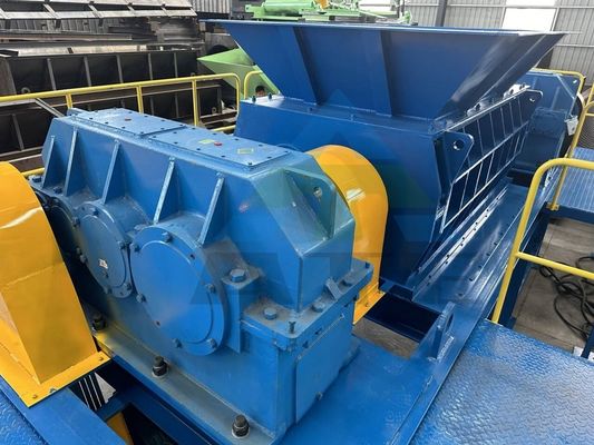 Rifiuto di raccoglitore a doppio albero trituratore per polvere di gomma e rifiuti di plastica