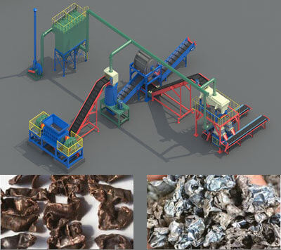 Rompitore di tubi di plastica a doppio albero di rame metallo Materiale adatto Metallo e plastica