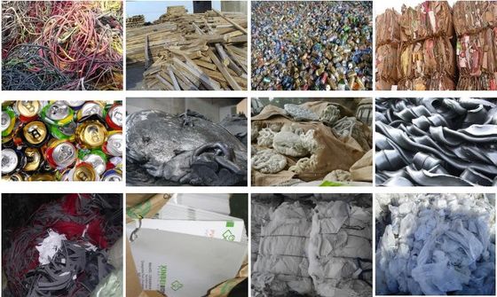 Sfregatrice di rifiuti di plastica multifunzione con scarto di metallo a doppio albero