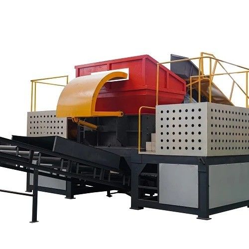 ALLOY Material Double Shaft Shredder per scatole di pneumatici completamente automatiche e riciclaggio dei metalli